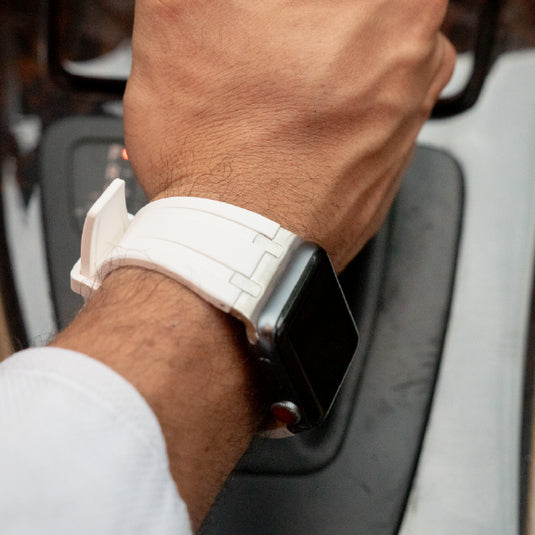 Banda de Silicona Blanca Apple Watch - Ash X White