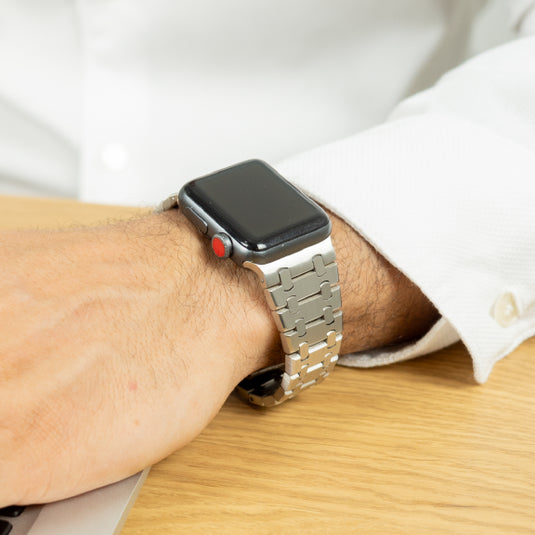 Banda Metálica Plateada Apple Watch - Ash X Silver